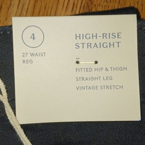 Universal Thread Jeans Black Denim Slim Straight Stretch Womens Size 4 - Picture 7 of 8